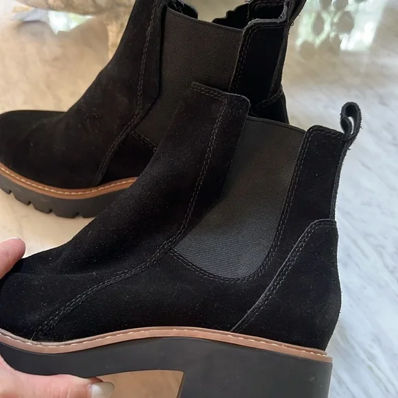 Dolce Vita HALINA Black Suede Chelsea Boots - Picture 5 of 6